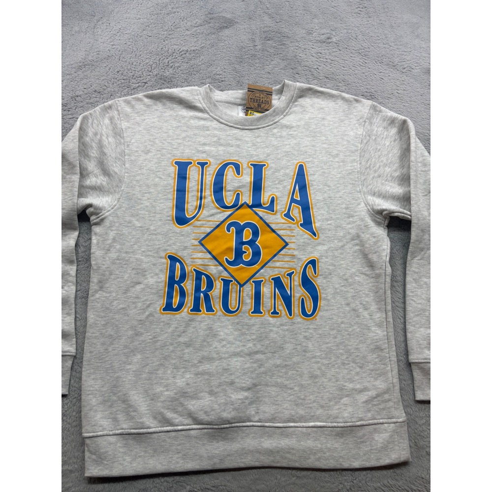 UCLA Bruins Sweatshirt Heather‎ Gray Oversized Boyfriend Crewneck Womens Large